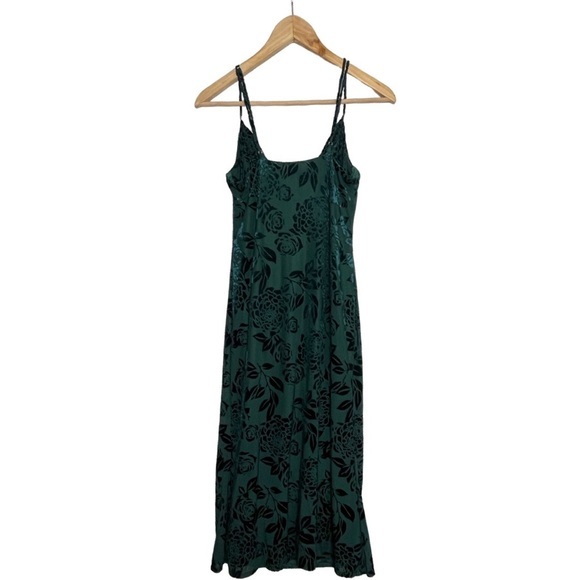 LULUS Noelle Forest Green Cowl Neck Slip Velvet Midi/Maxi Dress - Picture 5 of 8